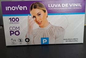 Luva vinil com pó cx com 100 unidades varias medidas p