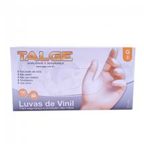 Luva Vinil com Pó Tamanho G 50 Pares Talge