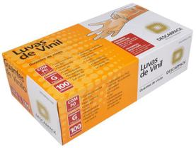 Luva Vinil Descarpack C/ Pó - Caixa com 100 un. G Luva Vinil Descarpack C/ Pó - Caixa com 100 un. G