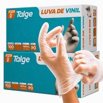 Luva Vinil Descartavel Com Pó Talge Transparente Caixa Com 1.0000 Unidades