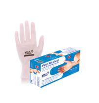 Luva Vinil Medical S/ Amido (100 Unidades) Descartavel Transparente CA 40254 - Volk