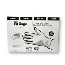 Luva Vinil S/pó M Descartável C/1.000UN - TALGE Luva Vinil S/pó M Descartável C/1.000UN - TALGE