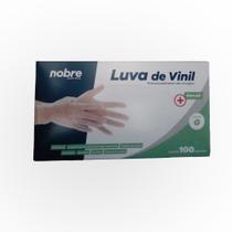 Luva vinil s/po p/ proced. nao cirurgico c/100unid. (nao esteril) "G" CA 47428 -Nobre