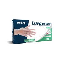 Luva vinil sem po *G* - Protecao contra agentes quimicos c/100unid - Nobre