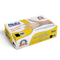 Luva Vinil Sem Pó Medix Brasil - Caixa com 100 un.