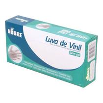 Luva vinil sem pó nobre grande com 100 unidades
