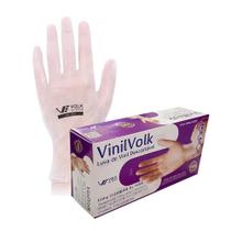 Luva vinil volk ep com pó bioabsorvível 100un