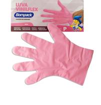 Luva Vinilflex Sem Pó Rosa Bompack - 100