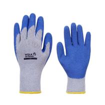 Luva volk grip algodão latex azul corrugado ca: 45996