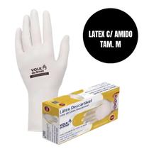 Luva Volk Látex Com Pó Amido M Caixa 100 Unid