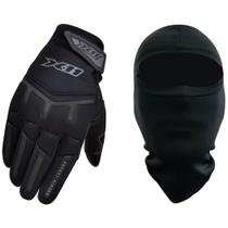 Luva X11 FIT X Motociclista Com Função Touchscreen Preta + Balaclava