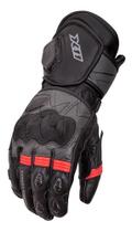 Luva X11 Racer 2 Esportivo Preto Cinza Couro Proteção