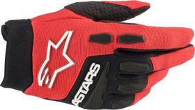 Luvas Alpinestars Full Bore - Camurça Sintética Vermelha/Preta