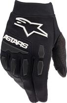 Luvas Alpinestars Full Bore Youth pretas/brancas sintéticas XS