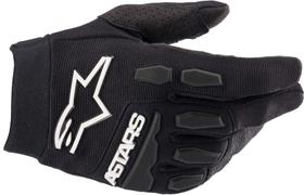 Luvas Alpinestars Full Bore Youth pretas e brancas tamanho L