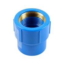 Luvas Azul Soldável Com Rosca De Latão 3/4