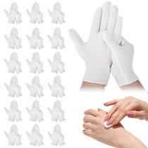 Luvas BONXAXK 42 Unidades Algodão Branco Elásticas e Macias Luvas BONXAXK 42 Unidades Algodão Branco Elásticas e Macias