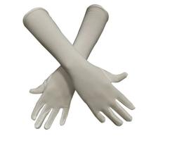 Luvas Brancas Papai Noel comprida Fantasia Natal