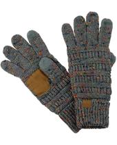 Luvas C.C Cable Knit Winter Warm, tela sensível ao toque antiderrapante, unissex