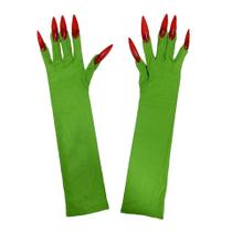 Luvas Claw verdes compridas para fantasias de Halloween, festas e cosplay Luvas Claw verdes compridas para fantasias de Halloween, festas e cosplay