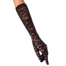Luvas compridas de renda para mulheres, noite de noiva de verão, pretas Luvas compridas de renda para mulheres, noite de noiva de verão, pretas