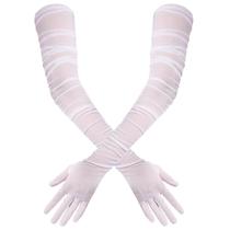 Luvas compridas femininas TOYMIS Super Long Opera Gloves brancas