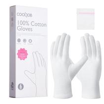 Luvas COOLJOB 6 pares 100% algodão hidratantes brancas Luvas COOLJOB 6 pares 100% algodão hidratantes brancas