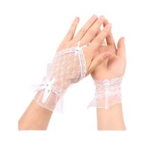 Luvas Curtas De Renda Preta Gótica Para Mulheres, Estilo Harajuku, Para Casamento, Halloween,