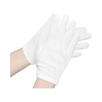 Luvas De Algodão Brancas Unissex De Dedo Inteiro Para Garçons, Motoristas, Profissionais Da
