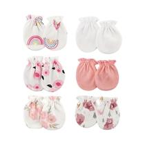 Luvas De Algodão Para Bebês Recém-nascidos, 6 Pares, Estampas De Desenhos Animados, Meninos,
