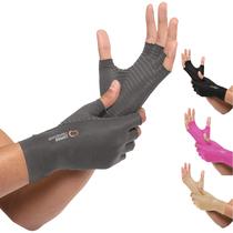 Luvas de artrite Copper Compression Grey M para homens e mulheres