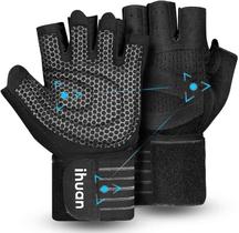 Luvas de Atividade Esportiva ihuan com Munhequeiras para Levantamento de Peso Luvas de Atividade Esportiva ihuan com Munhequeiras para Levantamento de Peso