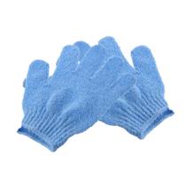 Luvas de banho Beavorty, esfoliante de banho, esfoliante de nylon, azul, 2 peças