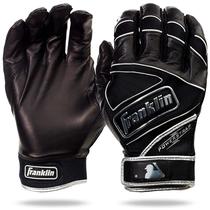 Luvas de Bate Franklin Sports Chrome Powerstrap - Preto - Adulto XG