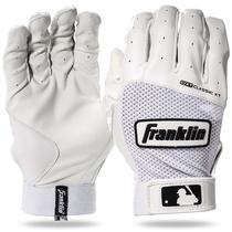 Luvas de Bate Franklin Sports Classic XT - Adulto G - Branco/Branco