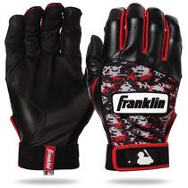 Luvas de Bate Franklin Sports MLB Digitek - Adulto Grande (Cinza/Vermelho)
