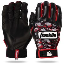 Luvas de Bate Franklin Sports MLB Digitek - Cinza/Vermelho - Médio Juvenil