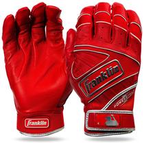 Luvas de Bate Franklin Sports MLB Powerstrap Chrome Adu