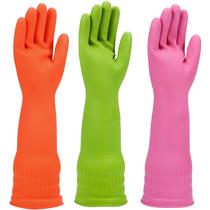 Luvas de borracha para lavar louça IUCGE 3 pares para cozinha (S) Luvas de borracha para lavar louça IUCGE 3 pares para cozinha (S)