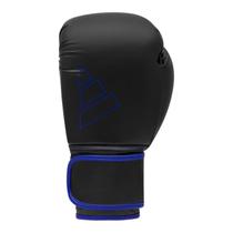 Luvas de boxe adidas Hybrid 80 para boxe, kickboxing, MMA, bolsa, treinamento e fitness Luvas de boxe para homens e mulheres Peso (10 onças, preta/azul)