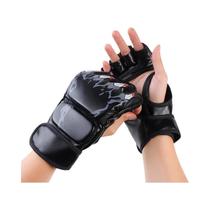 Luvas De Boxe De Couro PU Com Dedos Cortados Para Treinamento De MMA, Karate E Muay Thai Luvas De Boxe De Couro PU Com Dedos Cortados Para Treinamento De MMA, Karate E Muay Thai
