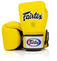 Luvas de Boxe Fairtex BGV1BR Muay Thai - Respiráveis e Amarelas