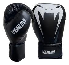 Luvas de Boxe Muay Thai Giant Full Logo Pro Black Venum