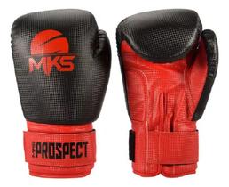 Luvas de Boxe Muay Thai New Prospect Preto Vermelho MKS Luvas de Boxe Muay Thai New Prospect Preto Vermelho MKS
