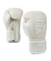 Luvas de boxe Venum Elite de couro integral brancas