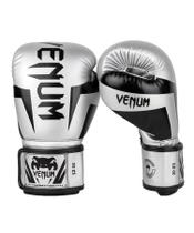 Luvas de boxe Venum Elite Silver Black 12oz Luvas de boxe Venum Elite Silver Black 12oz