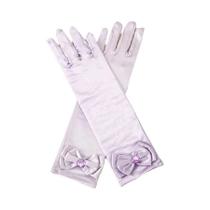 Luvas De Cetim Para Meninas, Estilo Princesa, Com Borboleta Brilhante E Laço, Para Dança E
