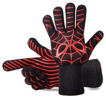 Luvas de churrasco Panshi 500C resistentes ao calor com padrão de homem-aranha Luvas de churrasco Panshi 500C resistentes ao calor com padrão de homem-aranha