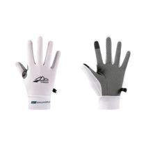 Luvas De Ciclismo De Dedo Inteiro Em Seda Gelada Leves E Respiráveis, Antiderrapantes, Com Proteção