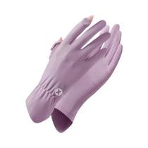 Luvas De Ciclismo E Condução De Verão Em Seda Gelada Com Tela Sensível Ao Toque, Resistentes a Raios